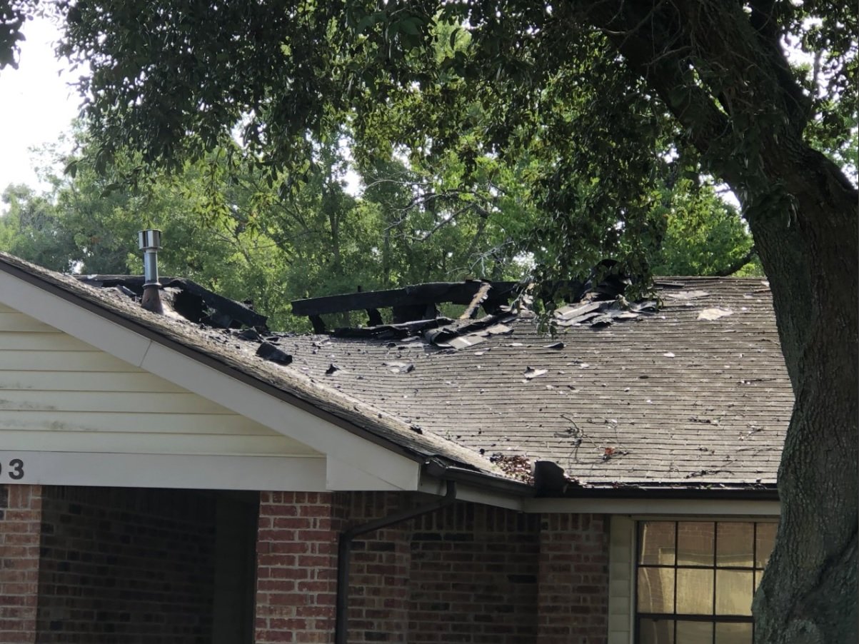 Lightning struck this house Aug. 10 in the 800 block of Mountain Meadows Drive in the Cimarron subdivision.